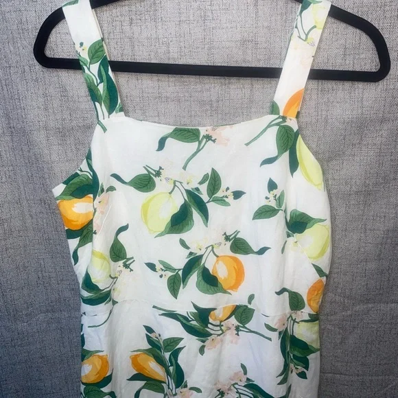 Size 6P Ann Taylor (NWT) Lemon Sundress, Square Neck Sheath Dress, Line - Picture 9 of 13